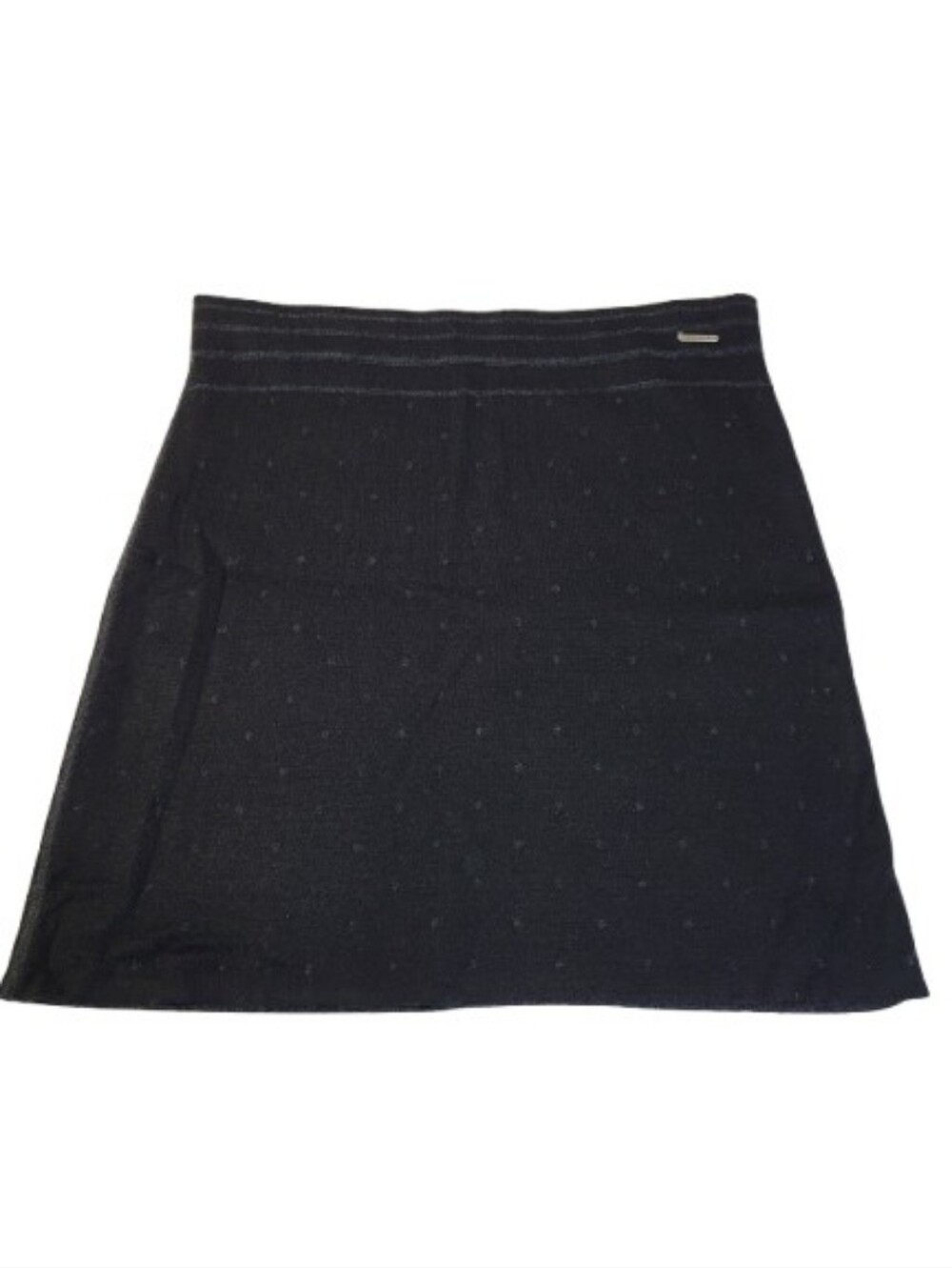 Smartwool Polka Dot Reversible Merino Wool Mini Skirt Black Grey Women's Size XL